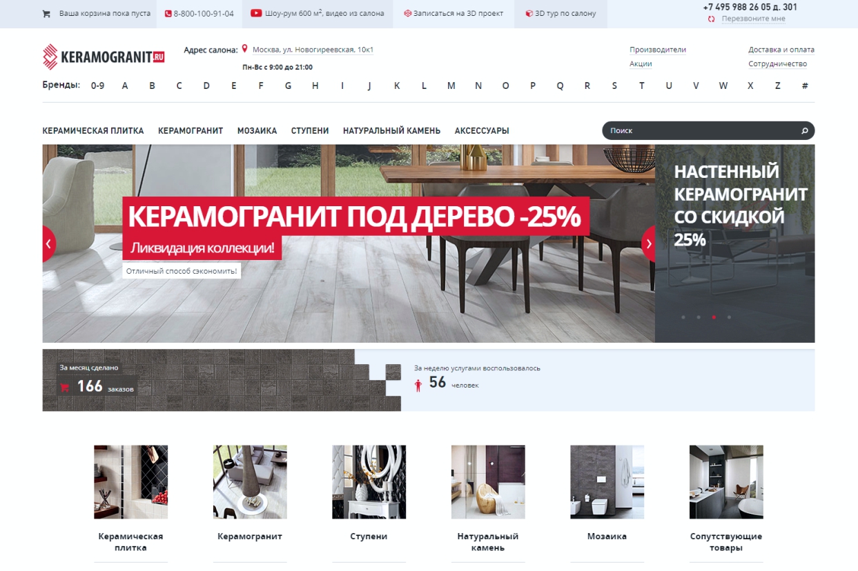SEO - продвижение интернет-магазина Керамогранит.Ру